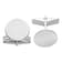 14K White Gold Men's Circular Cuff Links