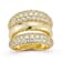 Rachel Zoe CZ Triple Dome Stacked Ring in 14K Gold Over Sterling Silver