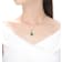 Emerald Color CZ Teardrop Pendant In 18K Rose Gold Over Sterling Silver