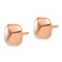 14k Rose Gold Polished 10mm Puffed Square Stud Earrings