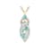 Blue Chalcedony, Neon Apatite And White Zircon Pendant Necklace In 18K
Gold Over Sterling Silver 2.33ctw