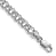 Rhodium Over 14k White Gold 4.75mm Solid Double Link Charm Bracelet