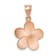 14k Rose Gold Brushed and Diamond-Cut Plumeria Pendant