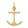 14k Yellow Gold Anchor Charm Pendant