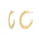 14K Yellow Gold Over Brass Flat Curb Link Acrylic Hoops