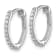 Rhodium Over 14K White Gold Lab Grown Diamond Hoop Earrings