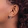 Rhodium Over 14K White Gold Lab Grown Diamond Hoop Earrings