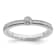 14K White Gold Stackable Expressions White Topaz and Diamond Ring 0.075ctw