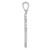 Rhodium Over 14K White Gold Polished Budded Cross Pendant