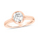 1.00ct Lab Grown Diamond Bezel Set Ring in 14k Rose Gold