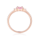 Pink and White Sapphire 14K Rose Gold Over Sterling Silver Dainty Ring, 0.53ctw