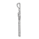 Rhodium Over 14K White Gold Diamond Club Key Pendant