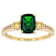 Chrome Diopside, Lab-Created Yellow Moissanite And White Zircon Ring In
18K Gold Over Sterling Silver 1.50ctw