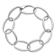Rhodium Over Sterling Silver 18mm Oval Link 8 inch Bracelet