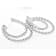 CZ Marquise and Link Double Hoop Earrings In Platinum-Enhanced Sterling
Silver 1.94ctw