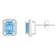 7x5mm Emerald Cut Simulated Aquamarine And Created White Sapphire 10k
White Gold Stud Earrings