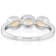 Citrine Three-Stone Ring In Platinum Over Sterling Silver