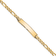 14k Yellow Gold Flat Figaro Link ID Bracelet