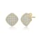 Pave CZ Square Stud Earrings In 14K Gold Over Brass