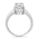 Asscher-Cut CZ Halo Ring In Sterling Silver