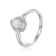 Pear Shape Lab Created Opal with Moissanite Accents Rhodium Over
Sterling Silver Halo Ring