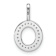 14K White Gold Diamond Lower Case Letter O Initial Pendant