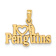 14k Yellow Gold I Love (Heart) Penguins with Penguin Charm