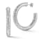 Sterling Statements Rhodium Over Sterling Silver Cubic Zirconia Satin
Round Hoop Earrings
