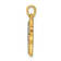 14K Two-tone Gold Diamond Cross Pendant
