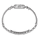 Charles Hubert Chrome Finish MOP Dial Stainless Steel Wire Bangle Watch