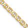 14k Yellow Gold 3.20mm Semi-Solid Mariner Chain 22 inch