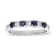 0.37ctw Sapphire and Diamond Band Ring in 14k White Gold