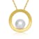 Freshwater Pearl Solitaire Pendant In 14K Gold Over Sterling Silver