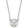 Rhodium Over Sterling Silver NHL LogoArt Buffalo Sabres Pendant Necklace