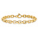 14k Yellow Gold 5.77mm Polished and Textured Fancy Link Bracelet
