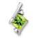 Rhodium Over 10k White Gold 0.63 ctw Cushion Peridot and Diamond Chain
Slide Pendant