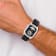 Charles Hubert Men's Leather Band 38x46mm Dual Time Watch