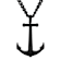 Robert Alton Men's Anchor Pendant With Chain In Black Ion-Plated
Stainless Steel