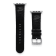 Gametime NHL Anaheim Ducks Black Leather Apple Watch Band (38/40mm M/L).
Watch not included.