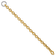 14K Yellow Gold with White Rhodium Diamond 7.5-inch Bracelet 0.35ctw