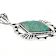 Kingman Green Turquoise Kite Pendant Necklace In Sterling Silver