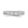 Rhodium Over 14K White Gold AA Quality Trio Ladies Wedding Band 0.09ctw