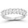 Sterling Statements Rhodium Over Sterling Silver Oval CZ Half Eternity
Band Ring