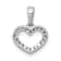Rhodium Over 10k White Gold Diamond Heart Pendant