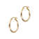 14K Yellow Gold 3/4" Twisted Round Hoop Earrings