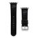 Gametime NHL Anaheim Ducks Black Leather Apple Watch Band (38/40mm S/M).
Watch not included.