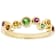Multi Garnet Band Ring In 18K Gold Over Sterling Silver 0.43ctw