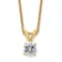 14K Yellow Gold 1/2 ct. 5.0mm Round G H I True Light Moissanite
Solitaire Pendant with Chain
