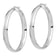 Rhodium Over 14k White Gold 1 3/4" High Polished Hoop Earrings