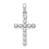 Rhodium Over 10k White Gold 0.10 ctw Diamond Cross Pendant